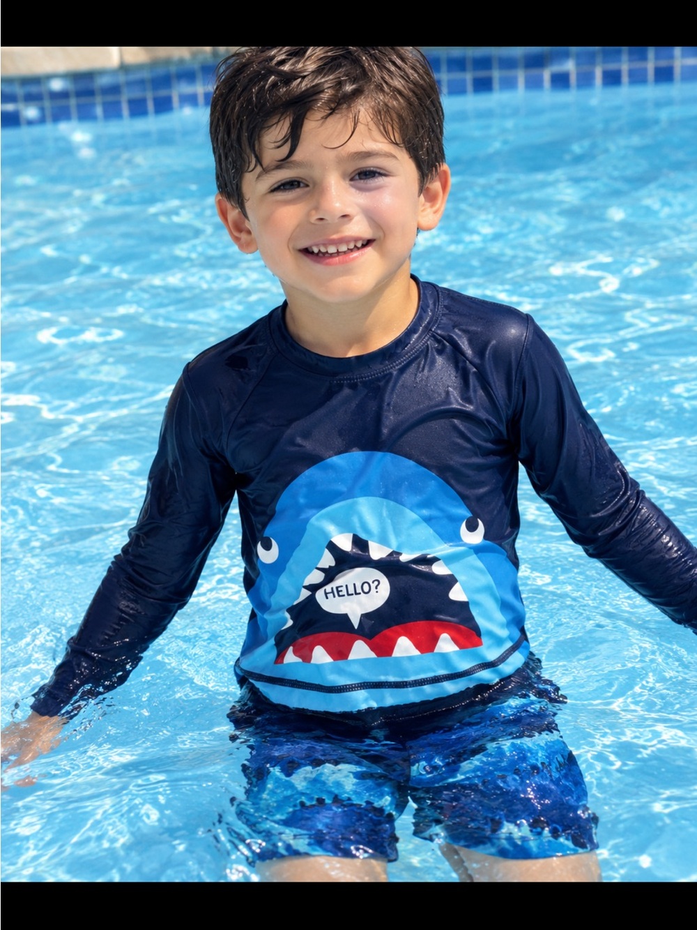Kids Shark Swim Set - Blue